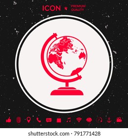 Globe symbol icon