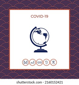 Globe symbol - icon. Elements for your design