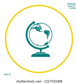 Globe symbol - icon. Graphic elements for your design
