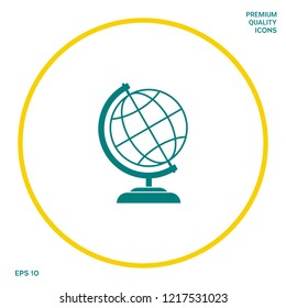 Globe symbol icon. Graphic elements for your design