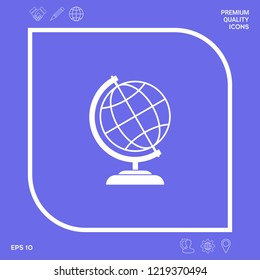 Globe symbol icon. Graphic elements for your design