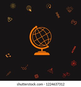 Globe symbol icon. Graphic elements for your design
