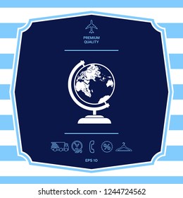 Globe symbol icon. Graphic elements for your design