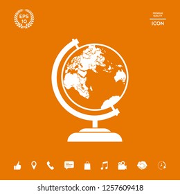 Globe symbol icon. Graphic elements for your design