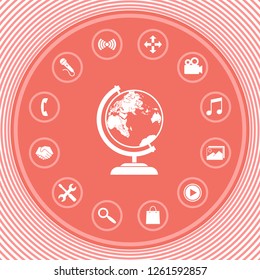 Globe symbol icon. Graphic elements for your design