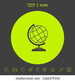 Globe symbol icon. Graphic elements for your design