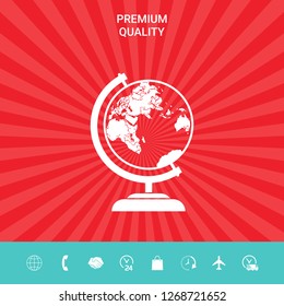 Globe symbol icon. Graphic elements for your design