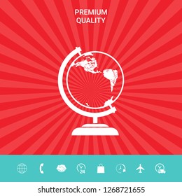 Globe symbol - icon. Graphic elements for your design