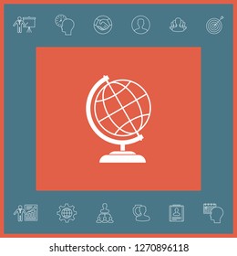 Globe symbol icon. Graphic elements for your design