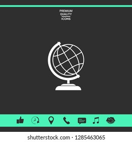 Globe symbol icon. Graphic elements for your design