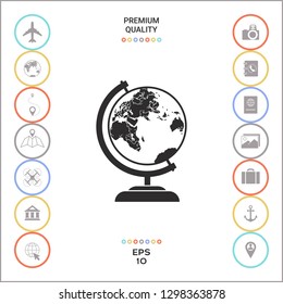 Globe symbol icon. Graphic elements for your design