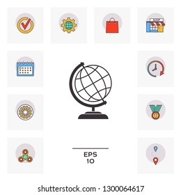 Globe symbol icon. Graphic elements for your design