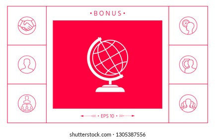 Globe symbol icon. Graphic elements for your design