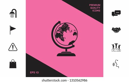 Globe symbol icon. Graphic elements for your design