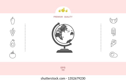Globe symbol icon. Graphic elements for your design