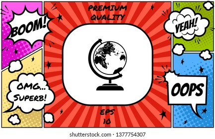 Globe symbol icon. Graphic elements for your design