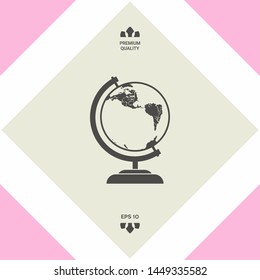 Globe symbol - icon. Graphic elements for your design