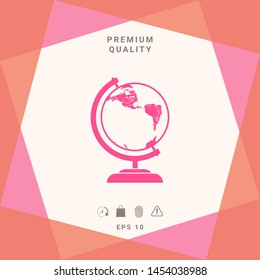 Globe symbol - icon. Graphic elements for your design