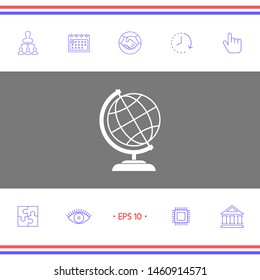 Globe symbol icon. Graphic elements for your design