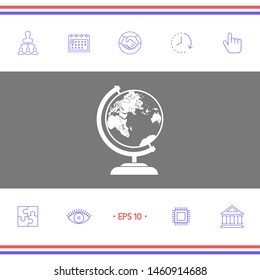 Globe symbol icon. Graphic elements for your design