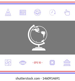 Globe symbol - icon. Graphic elements for your design