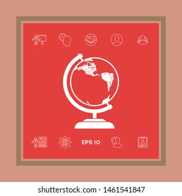 Globe symbol - icon. Graphic elements for your design