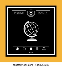 Globe symbol icon. Graphic elements for your design