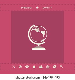 Globe symbol - icon. Graphic elements for your design