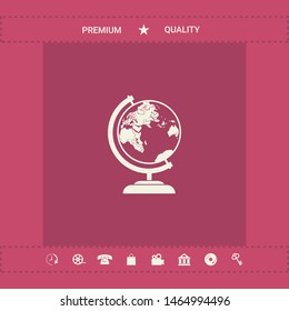 Globe symbol icon. Graphic elements for your design