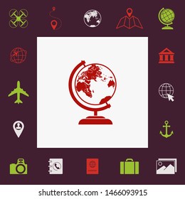 Globe symbol icon. Graphic elements for your design
