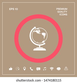 Globe symbol - icon. Graphic elements for your design