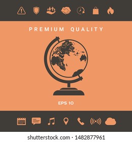 Globe symbol icon. Graphic elements for your design
