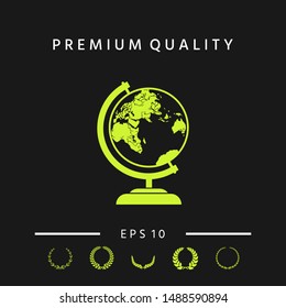 Globe symbol icon. Graphic elements for your design