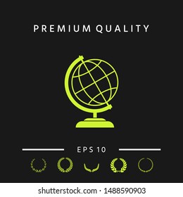 Globe symbol icon. Graphic elements for your design