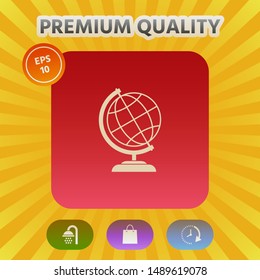 Globe symbol icon. Graphic elements for your design