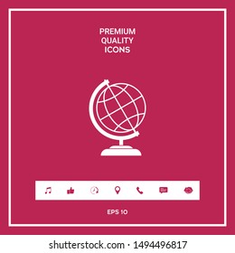 Globe symbol icon. Graphic elements for your design