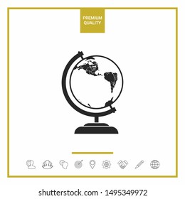 Globe symbol - icon. Graphic elements for your design