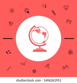 Globe symbol - icon. Graphic elements for your design
