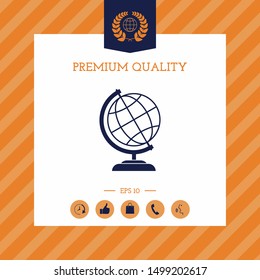 Globe symbol icon. Graphic elements for your design