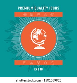 Globe symbol icon. Graphic elements for your design