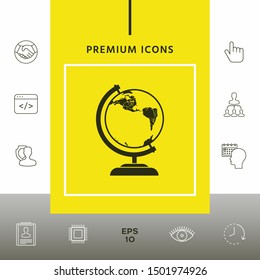 Globe symbol - icon. Graphic elements for your design