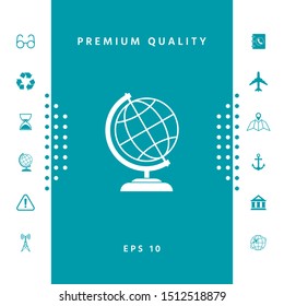 Globe symbol icon. Graphic elements for your design