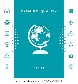 Globe symbol icon. Graphic elements for your design