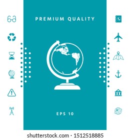 Globe symbol - icon. Graphic elements for your design