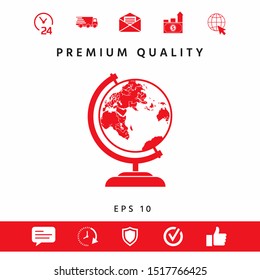 Globe symbol icon. Graphic elements for your design
