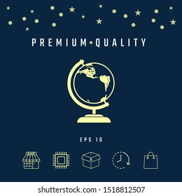 Globe symbol - icon. Graphic elements for your design