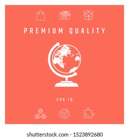 Globe symbol icon. Graphic elements for your design