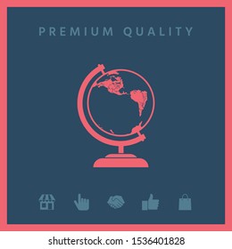 Globe symbol - icon. Graphic elements for your design