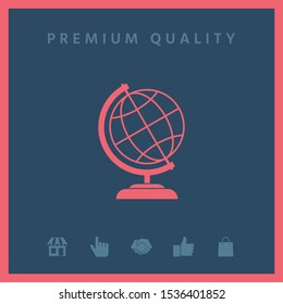 Globe symbol icon. Graphic elements for your design