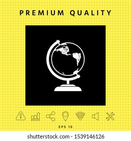Globe symbol - icon. Graphic elements for your design